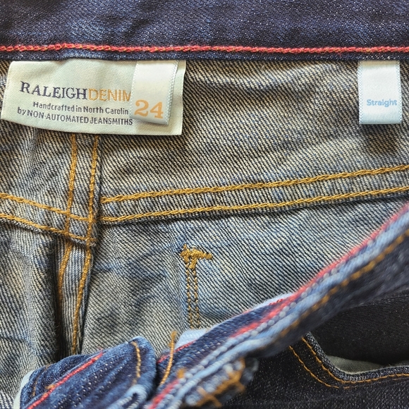 Raleigh Denim Size 24 Straight Sustainable Selvage Jeans - Picture 3 of 6